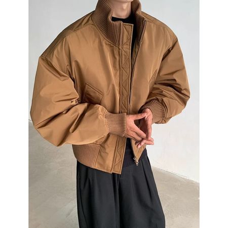 Men's Short Stand Collar Baseball Jacket